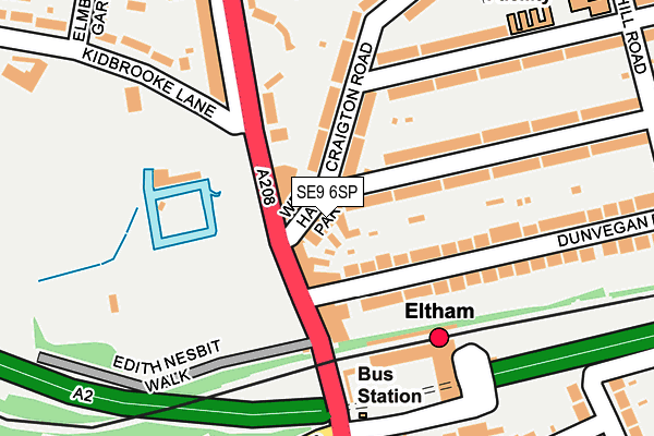SE9 6SP map - OS OpenMap – Local (Ordnance Survey)