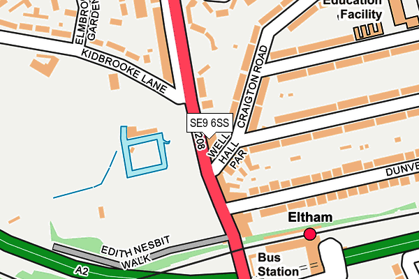 SE9 6SS map - OS OpenMap – Local (Ordnance Survey)