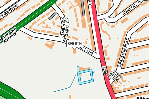 SE9 6TH map - OS OpenMap – Local (Ordnance Survey)