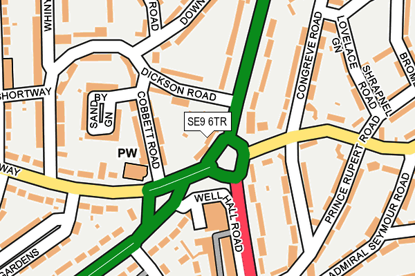 SE9 6TR map - OS OpenMap – Local (Ordnance Survey)