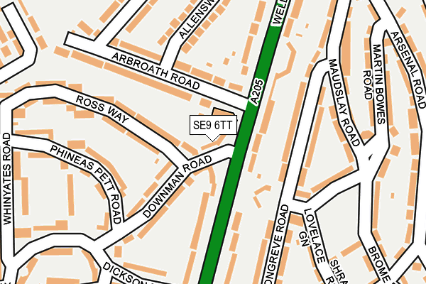 SE9 6TT map - OS OpenMap – Local (Ordnance Survey)