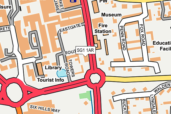 SG1 1AR map - OS OpenMap – Local (Ordnance Survey)