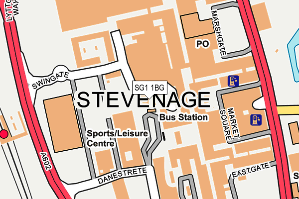 SG1 1BG map - OS OpenMap – Local (Ordnance Survey)