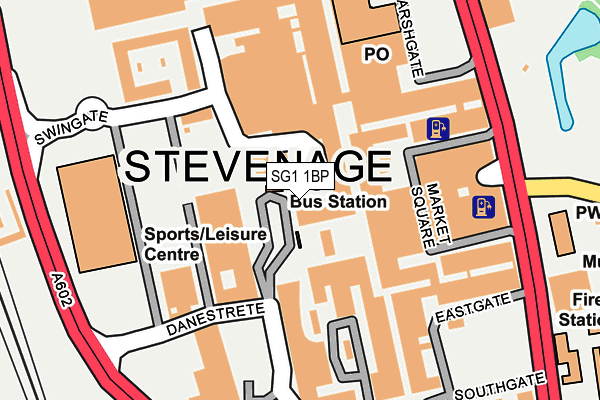 SG1 1BP map - OS OpenMap – Local (Ordnance Survey)