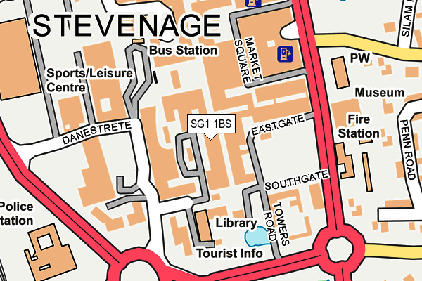 SG1 1BS map - OS OpenMap – Local (Ordnance Survey)