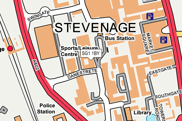 SG1 1BY map - OS OpenMap – Local (Ordnance Survey)