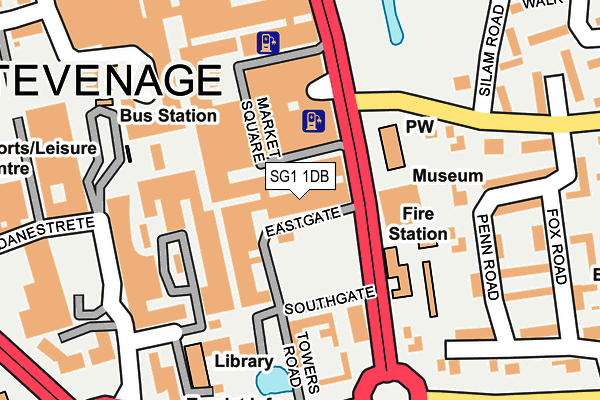 SG1 1DB map - OS OpenMap – Local (Ordnance Survey)