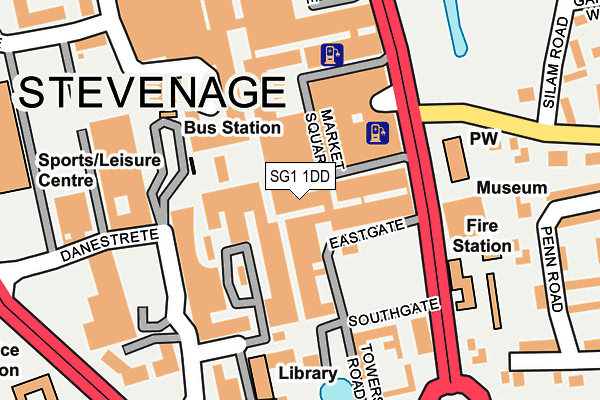 SG1 1DD map - OS OpenMap – Local (Ordnance Survey)