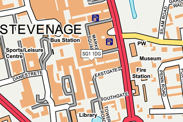 SG1 1DG map - OS OpenMap – Local (Ordnance Survey)