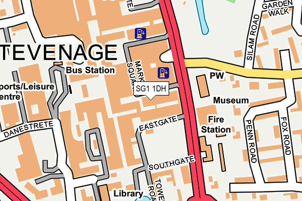 SG1 1DH map - OS OpenMap – Local (Ordnance Survey)