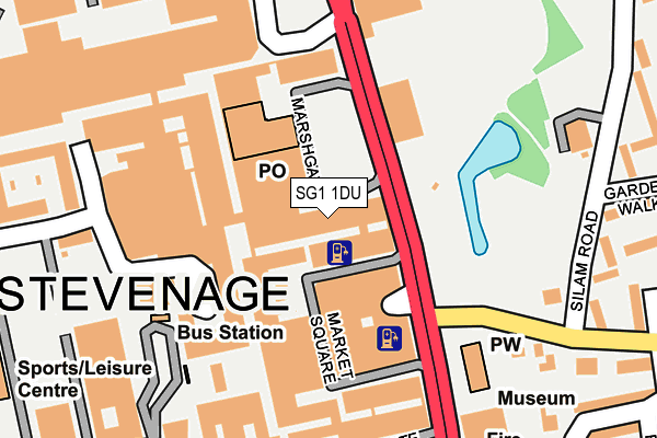 SG1 1DU map - OS OpenMap – Local (Ordnance Survey)