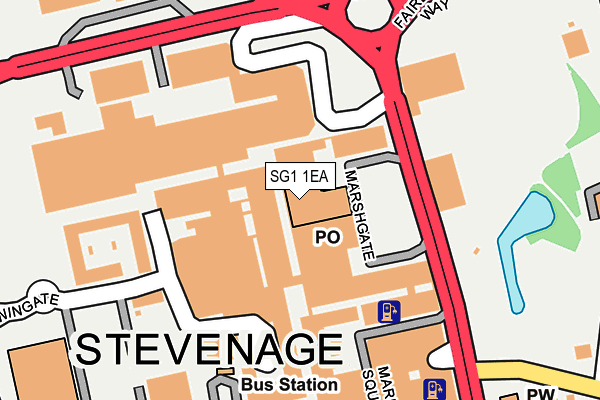 SG1 1EA map - OS OpenMap – Local (Ordnance Survey)