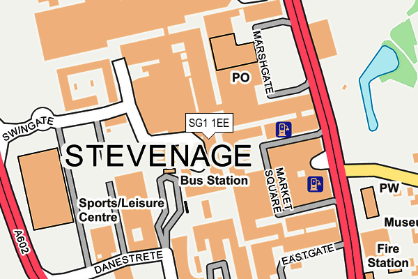 SG1 1EE map - OS OpenMap – Local (Ordnance Survey)