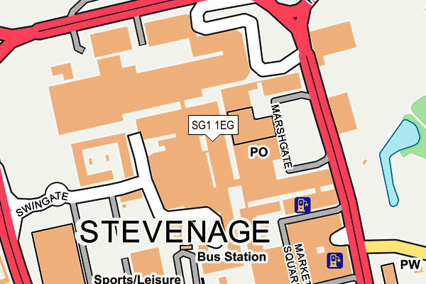 SG1 1EG map - OS OpenMap – Local (Ordnance Survey)