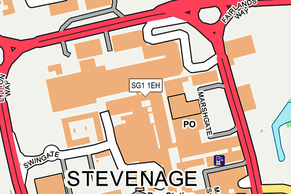 SG1 1EH map - OS OpenMap – Local (Ordnance Survey)