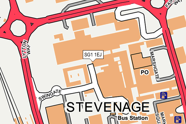 SG1 1EJ map - OS OpenMap – Local (Ordnance Survey)