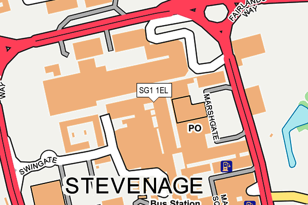 SG1 1EL map - OS OpenMap – Local (Ordnance Survey)