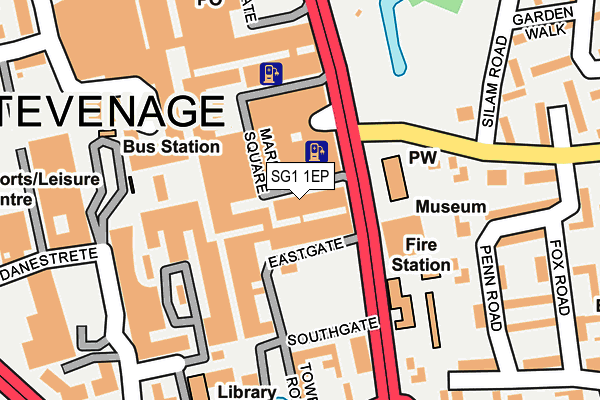 SG1 1EP map - OS OpenMap – Local (Ordnance Survey)