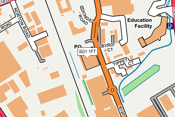 SG1 1FT map - OS OpenMap – Local (Ordnance Survey)