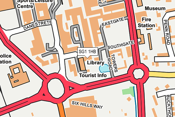 SG1 1HB map - OS OpenMap – Local (Ordnance Survey)