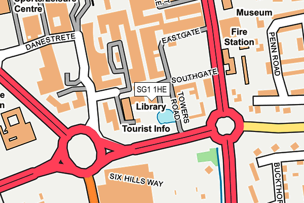 SG1 1HE map - OS OpenMap – Local (Ordnance Survey)