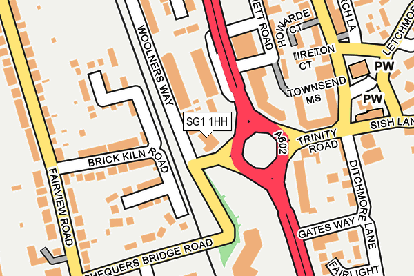 SG1 1HH map - OS OpenMap – Local (Ordnance Survey)