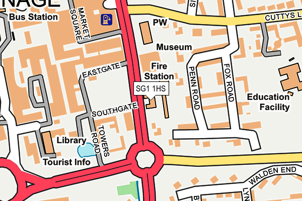 SG1 1HS map - OS OpenMap – Local (Ordnance Survey)