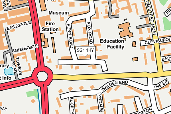 SG1 1HY map - OS OpenMap – Local (Ordnance Survey)