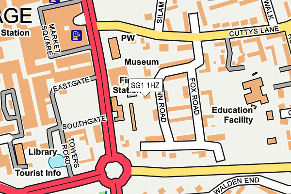 SG1 1HZ map - OS OpenMap – Local (Ordnance Survey)