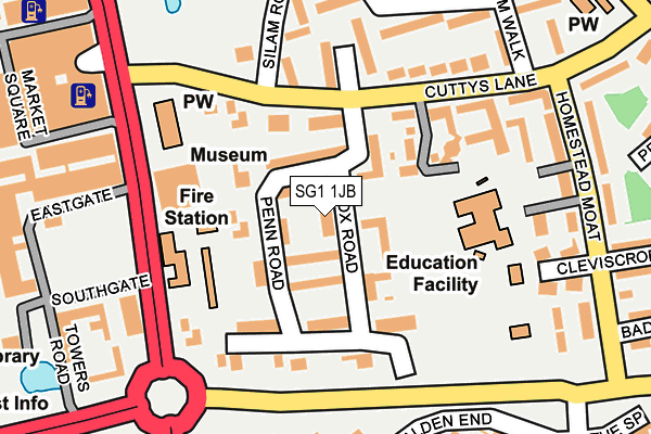 SG1 1JB map - OS OpenMap – Local (Ordnance Survey)