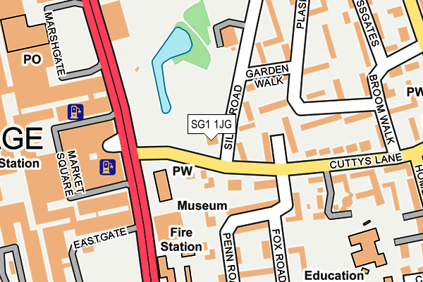 SG1 1JG map - OS OpenMap – Local (Ordnance Survey)