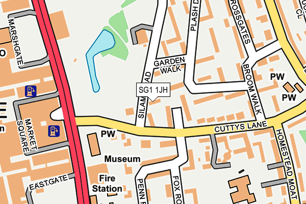 SG1 1JH map - OS OpenMap – Local (Ordnance Survey)