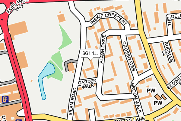 SG1 1JJ map - OS OpenMap – Local (Ordnance Survey)
