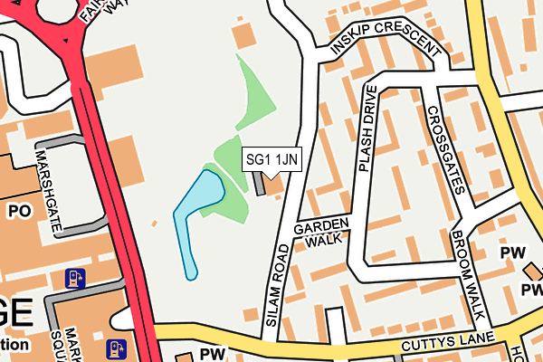 SG1 1JN map - OS OpenMap – Local (Ordnance Survey)