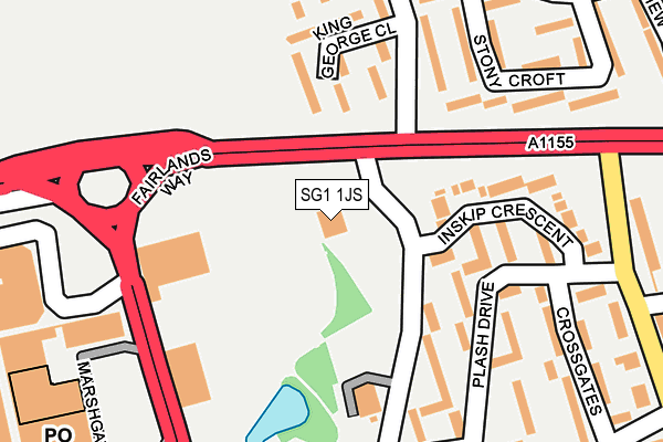 SG1 1JS map - OS OpenMap – Local (Ordnance Survey)