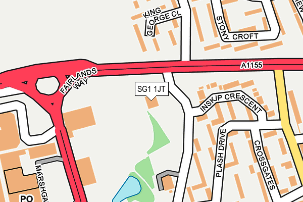 SG1 1JT map - OS OpenMap – Local (Ordnance Survey)