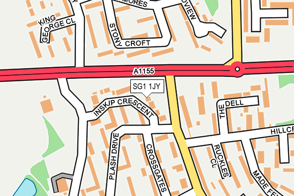 SG1 1JY map - OS OpenMap – Local (Ordnance Survey)