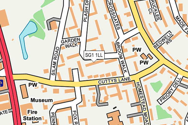 SG1 1LL map - OS OpenMap – Local (Ordnance Survey)