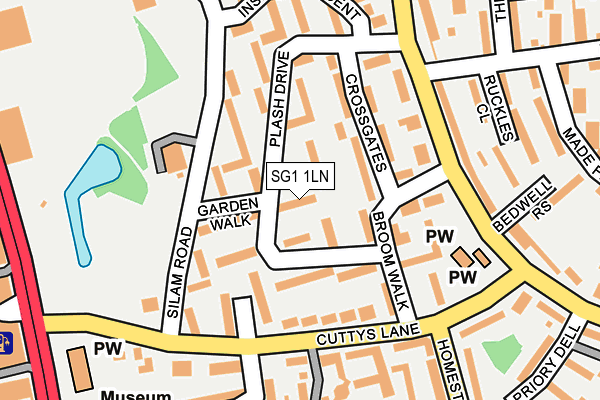 SG1 1LN map - OS OpenMap – Local (Ordnance Survey)
