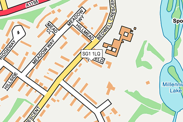 SG1 1LQ map - OS OpenMap – Local (Ordnance Survey)