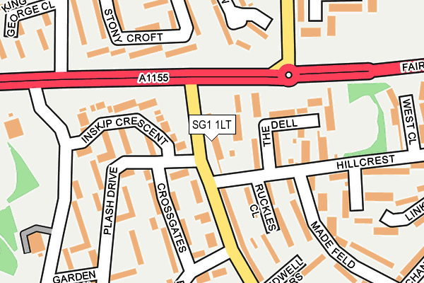 SG1 1LT map - OS OpenMap – Local (Ordnance Survey)