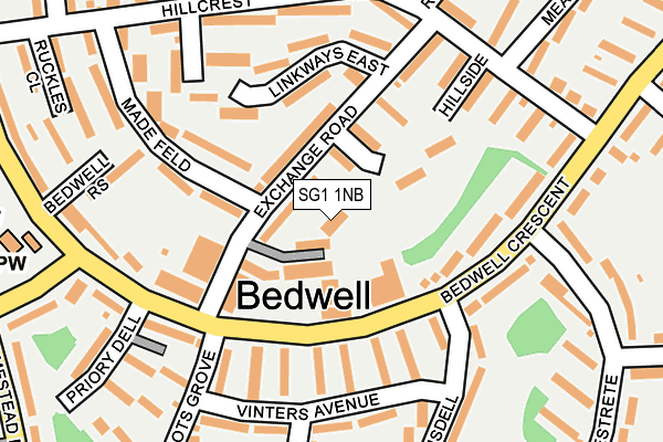 SG1 1NB map - OS OpenMap – Local (Ordnance Survey)