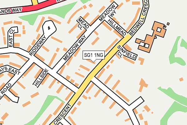 SG1 1NG map - OS OpenMap – Local (Ordnance Survey)