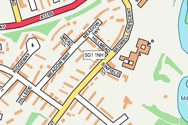 SG1 1NH map - OS OpenMap – Local (Ordnance Survey)