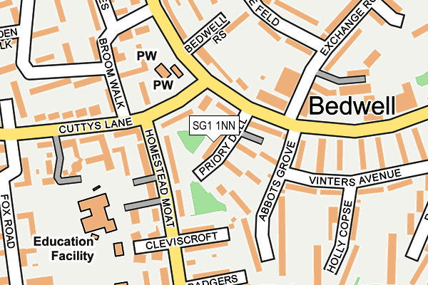 SG1 1NN map - OS OpenMap – Local (Ordnance Survey)