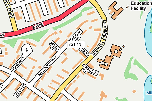 SG1 1NT map - OS OpenMap – Local (Ordnance Survey)