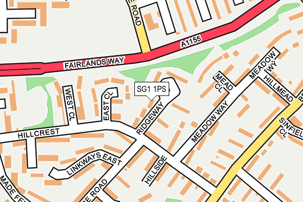 SG1 1PS map - OS OpenMap – Local (Ordnance Survey)