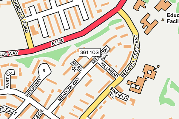 SG1 1QG map - OS OpenMap – Local (Ordnance Survey)