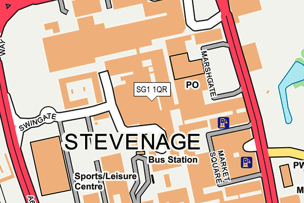 SG1 1QR map - OS OpenMap – Local (Ordnance Survey)