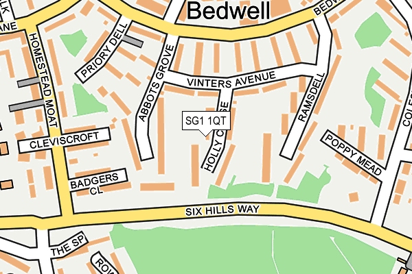 SG1 1QT map - OS OpenMap – Local (Ordnance Survey)